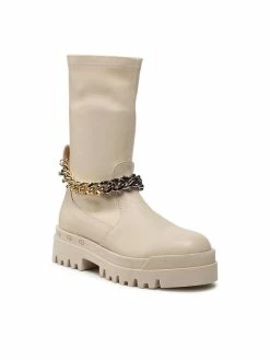 Best Pirce ⌛ Badura Γυναίκες Biker Μποτάκια Μποτάκια 3040-1 Μπεζ 👍