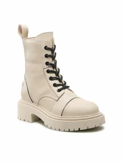 Προϋπολογισμός 🌟 Badura Γυναίκες Biker Μποτάκια Μποτάκια 70307 Μπεζ 🎉