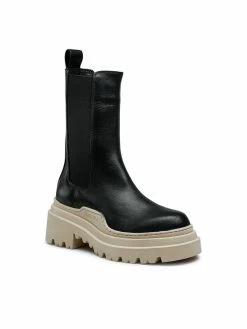 Νέος ✔️ Badura Γυναίκες Biker Μποτάκια Μποτάκια με λάστιχο 2131-B Μαύρο 🧨