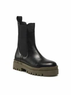 Αγορά 😉 Badura Γυναίκες Biker Μποτάκια Μποτάκια με λάστιχο 8043-B Μαύρο 🔥