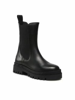 Η καλύτερη συμφωνία ✔️ Badura Γυναίκες Biker Μποτάκια Μποτάκια με λάστιχο 8043 Μαύρο 🔔