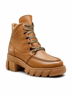 Η καλύτερη συμφωνία 🛒 Badura Γυναίκες Biker Μποτάκια Μποτάκια 222FW31 Καφέ ❤️