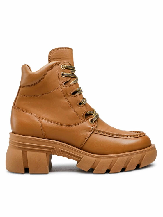 Η καλύτερη συμφωνία 🛒 Badura Γυναίκες Biker Μποτάκια Μποτάκια 222FW31 Καφέ ❤️ - Image 2