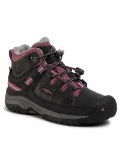 Κουπόνι 😉 Keen Παιδιά Μπότες Χιονιού Παπούτσια πεζοπορίας Targhee Mid Wp 1020131 Μαύρο 😀