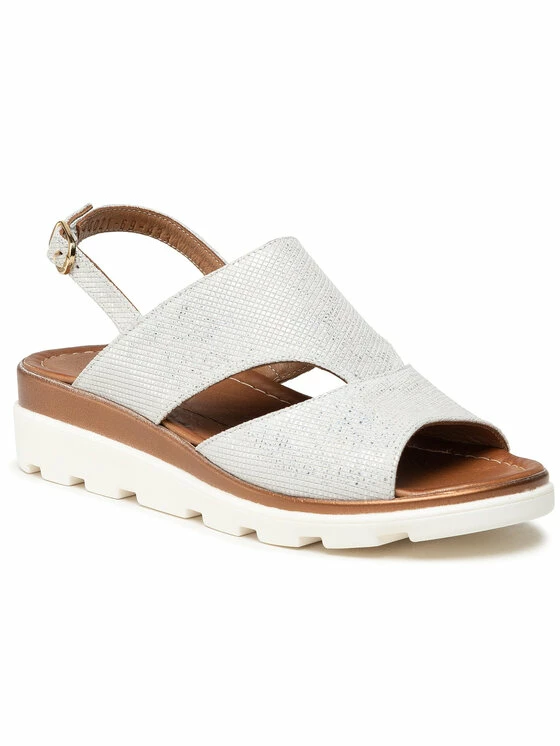 Νέος 🔥 Badura Γυναίκες Σανδάλια B4021-69 Ασημί ✔️