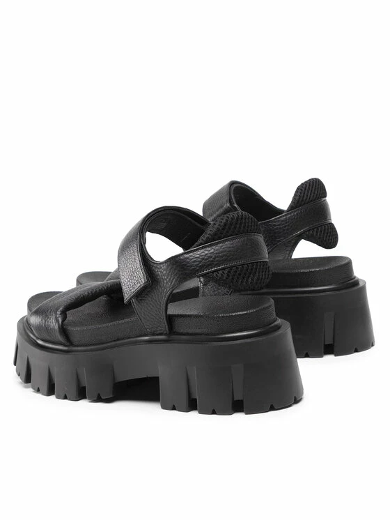 Εξοδος 🌟 Badura Γυναίκες Σανδάλια 22SS56 Μαύρο ❤️ - Image 3