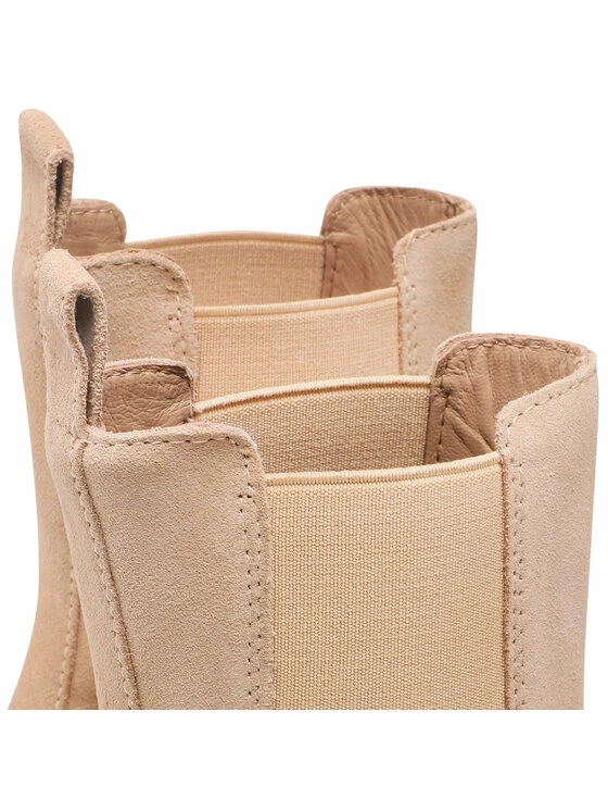 Flash Sale 👏 Badura Γυναίκες Biker Μποτάκια Μποτάκια με λάστιχο RST-LONDRA-01 Μπεζ ✔️ - Image 6