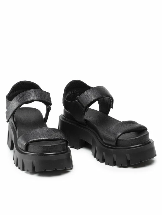 Εξοδος 🌟 Badura Γυναίκες Σανδάλια 22SS56 Μαύρο ❤️ - Image 5