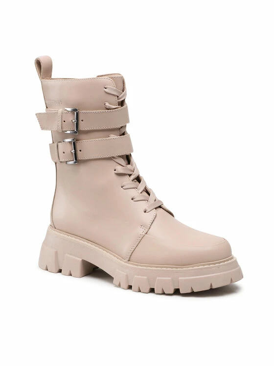 Αγορά ✔️ Badura Γυναίκες Biker Μποτάκια Μποτάκια V787-339 Μπεζ 🛒