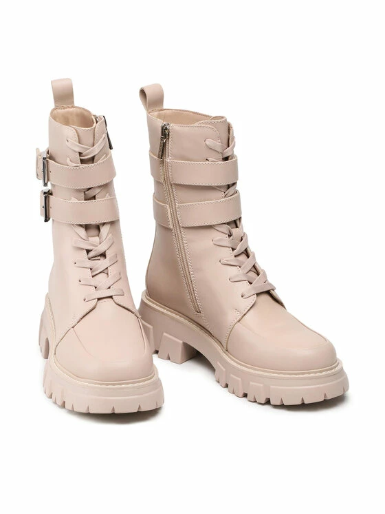 Αγορά ✔️ Badura Γυναίκες Biker Μποτάκια Μποτάκια V787-339 Μπεζ 🛒 - Image 5