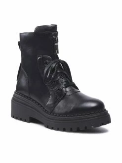 Αγορά 😉 Badura Γυναίκες Biker Μποτάκια Μποτάκια RST-MANILA-01 Μαύρο ⌛