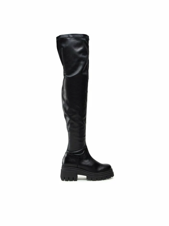 Η καλύτερη συμφωνία ✨ Badura Γυναίκες Μπότες πάνω από το γόνατο SX090-2202 Μαύρο 🎁 - Image 2