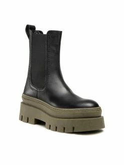 Ολοκαίνουργιο 😍 Badura Γυναίκες Biker Μποτάκια Μποτάκια 8118-04 Μαύρο 💯