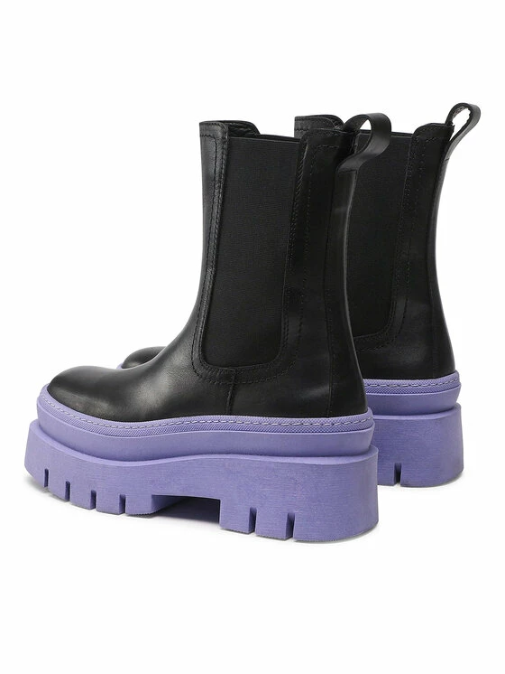 Το φθηνότερο 😉 Badura Γυναίκες Biker Μποτάκια Μποτάκια με λάστιχο 8118-03 Μαύρο ⭐ - Image 3